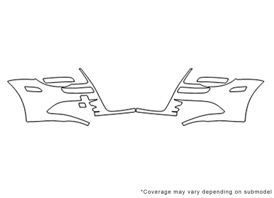eos 3M Clear Bra Bumper Precut PPF Diagram