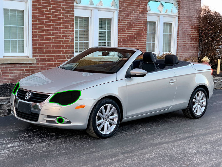 volkswagen eos 2007-2011 Headlight Tint Location