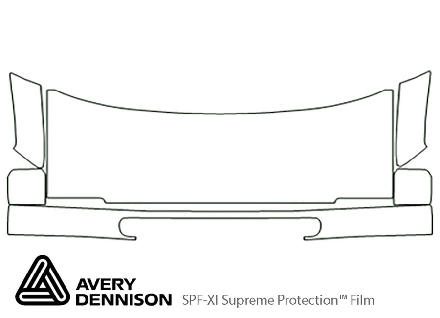 eurovan Avery Dennison Clear Bra Hood Precut PPF Diagram