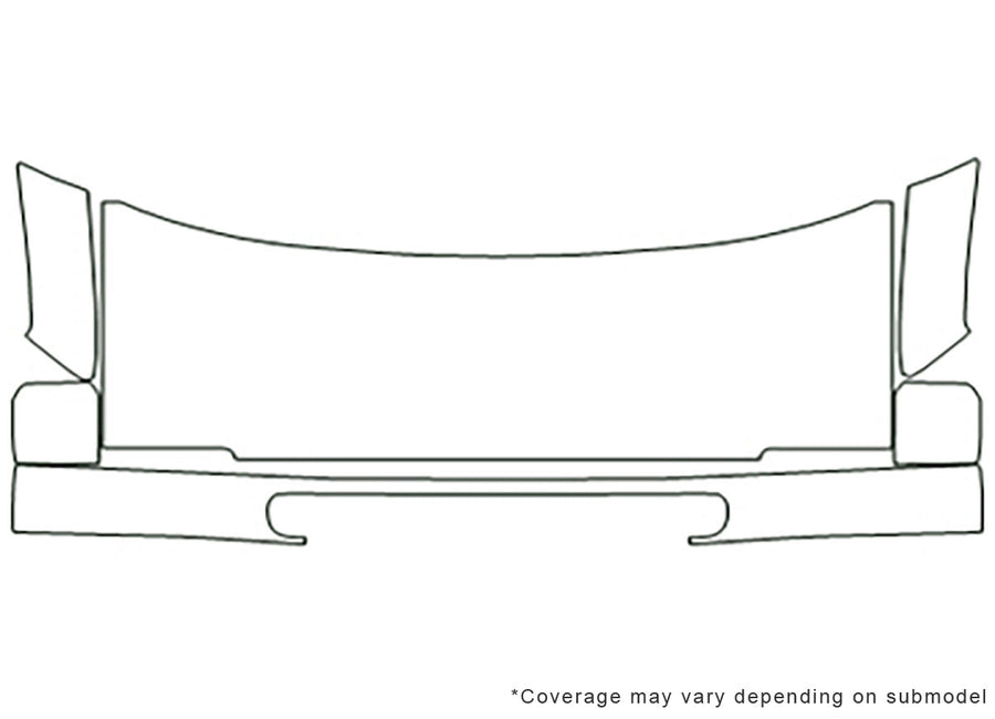 eurovan Avery Dennison Clear Bra Hood Precut PPF Diagram