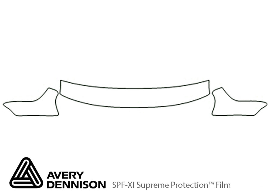 golf Avery Dennison Clear Bra Hood Precut PPF Diagram