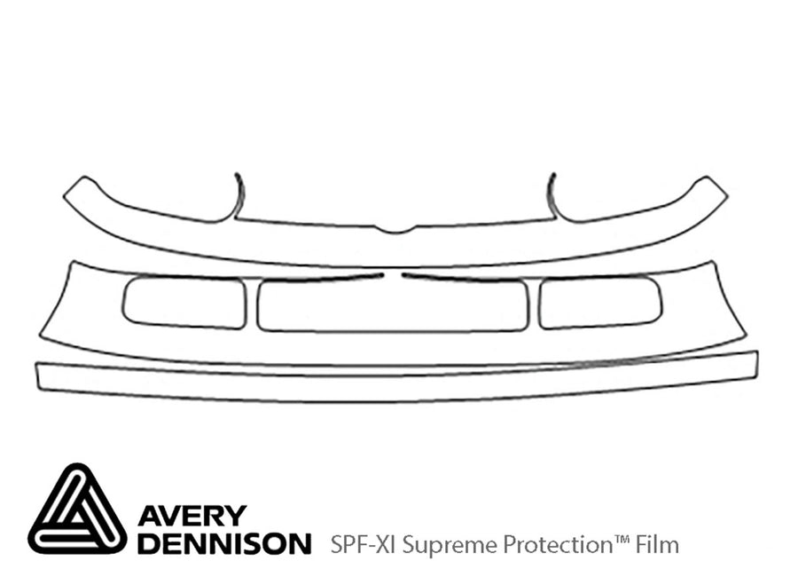 golf Avery Dennison Clear Bra Bumper Precut PPF Diagram
