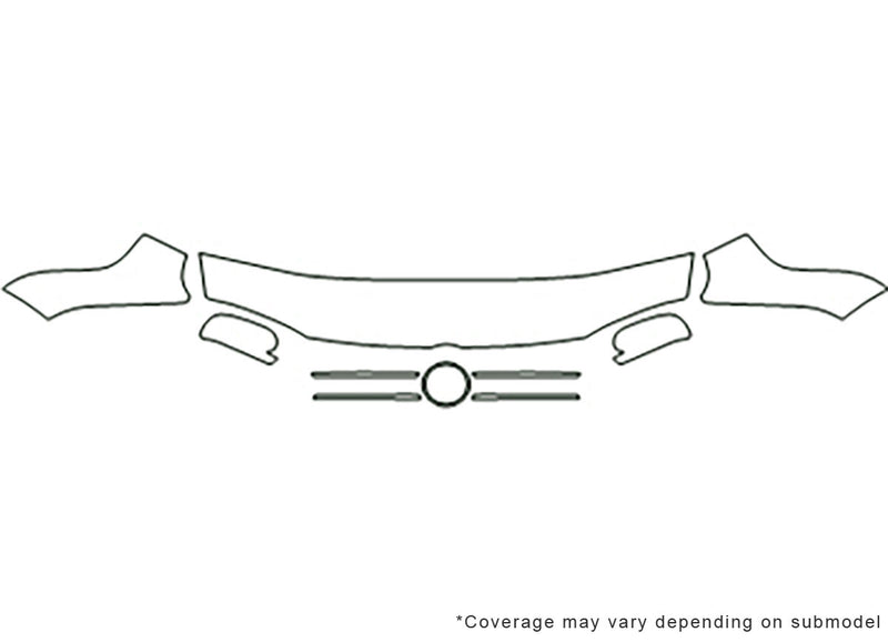 golf 3M Clear Bra Hood Precut PPF Diagram