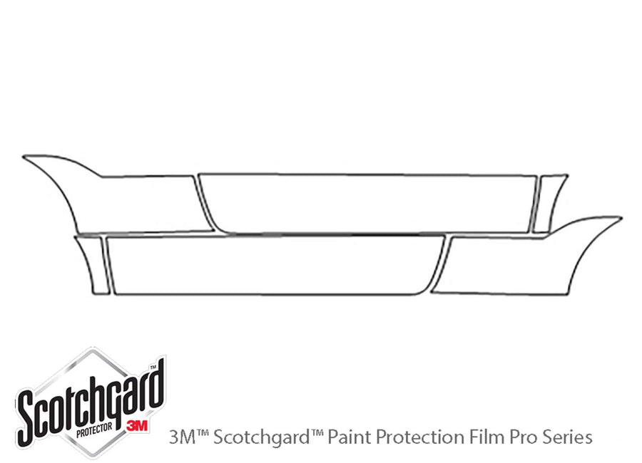 golf 3M Clear Bra Door Cup Precut PPF Diagram