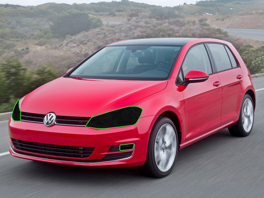 volkswagen golf 2015-2017 Headlight Tint Location