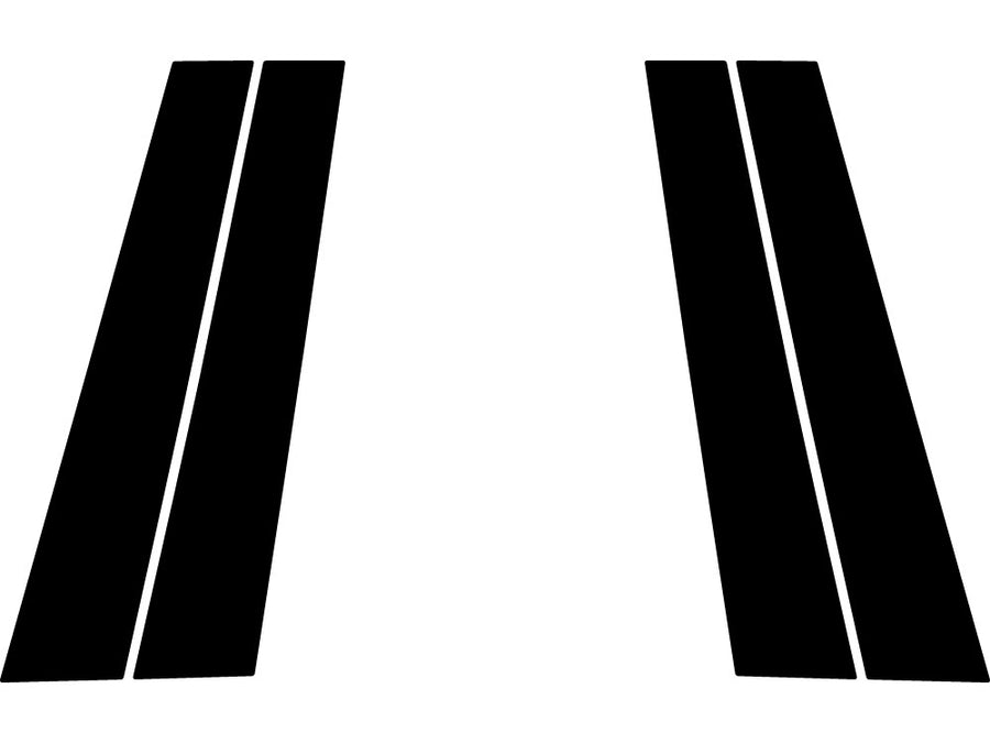 volkswagen golf 2015-2023 (4 door) Carbon Fiber Pillar Trim Diagram