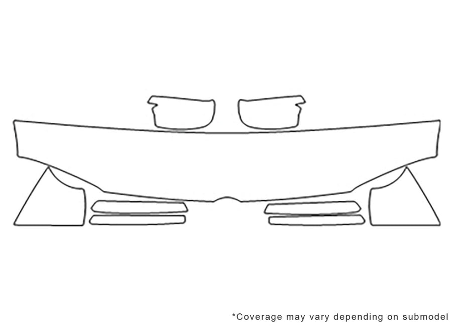 gti Avery Dennison Clear Bra Hood Precut PPF Diagram