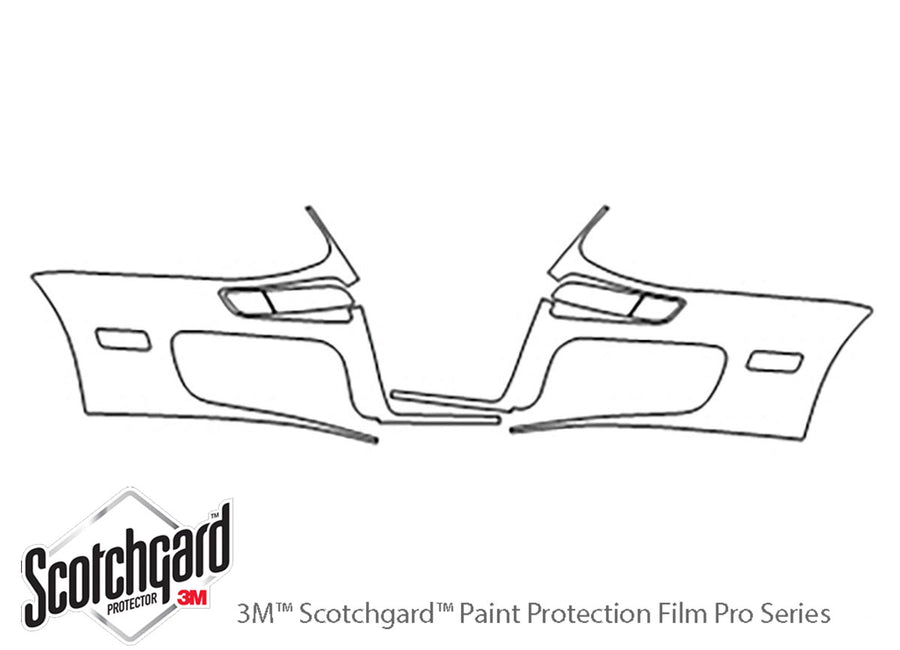 gti 3M Clear Bra Bumper Precut PPF Diagram