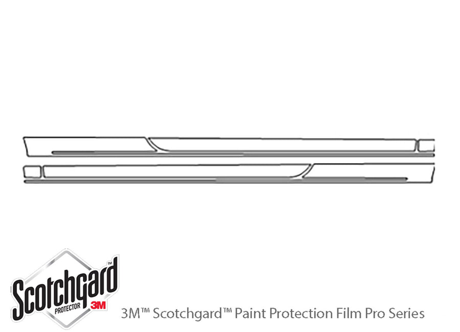 gti 3M Clear Bra Door Cup Precut PPF Diagram
