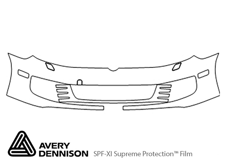 gti Avery Dennison Clear Bra Bumper Precut PPF Diagram