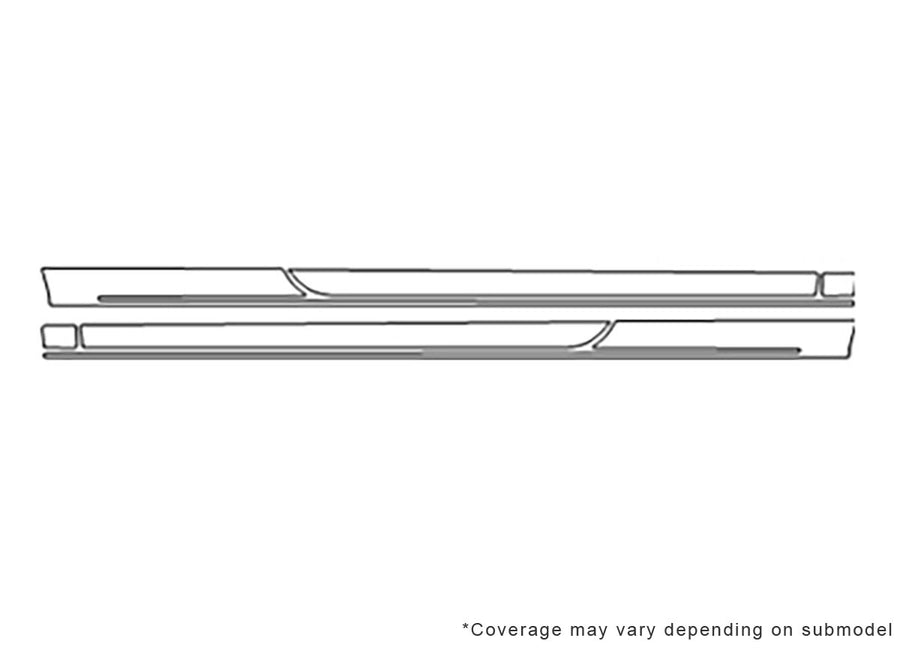 gti 3M Clear Bra Door Cup Precut PPF Diagram