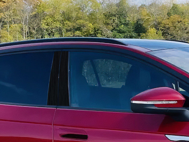 volkswagen id.4 2021-2023 Brushed Aluminum Black Pillar Cover Diagram