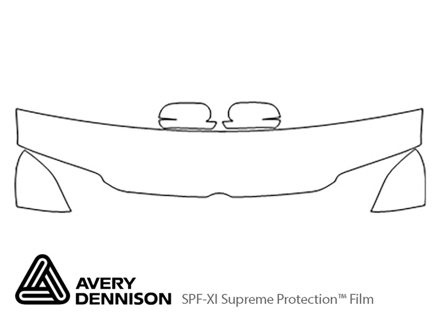 jetta Avery Dennison Clear Bra Hood Precut PPF Diagram