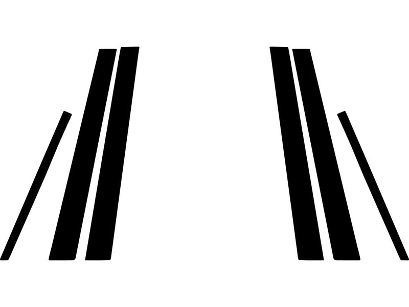 volkswagen jetta 1999-2005 Gloss Black Pillar Trim