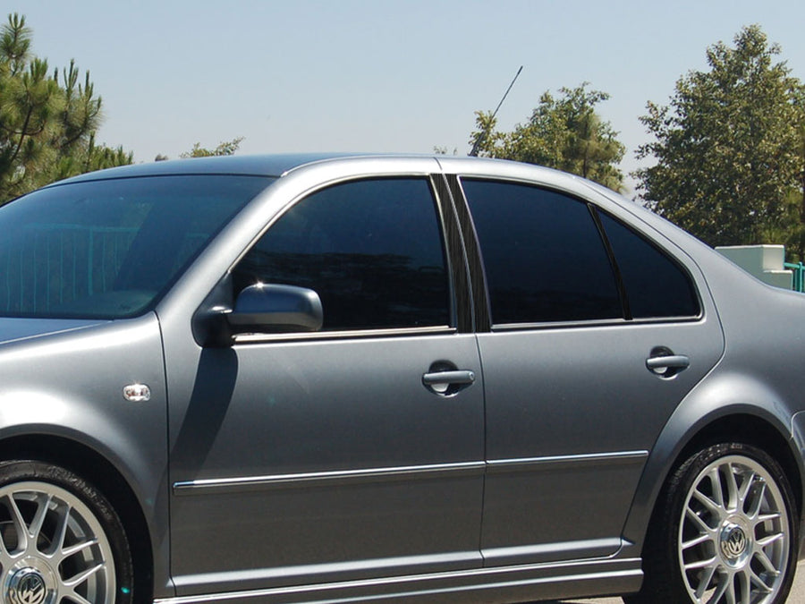 volkswagen jetta 1999-2005 Brushed Aluminum Black Pillar Cover Diagram