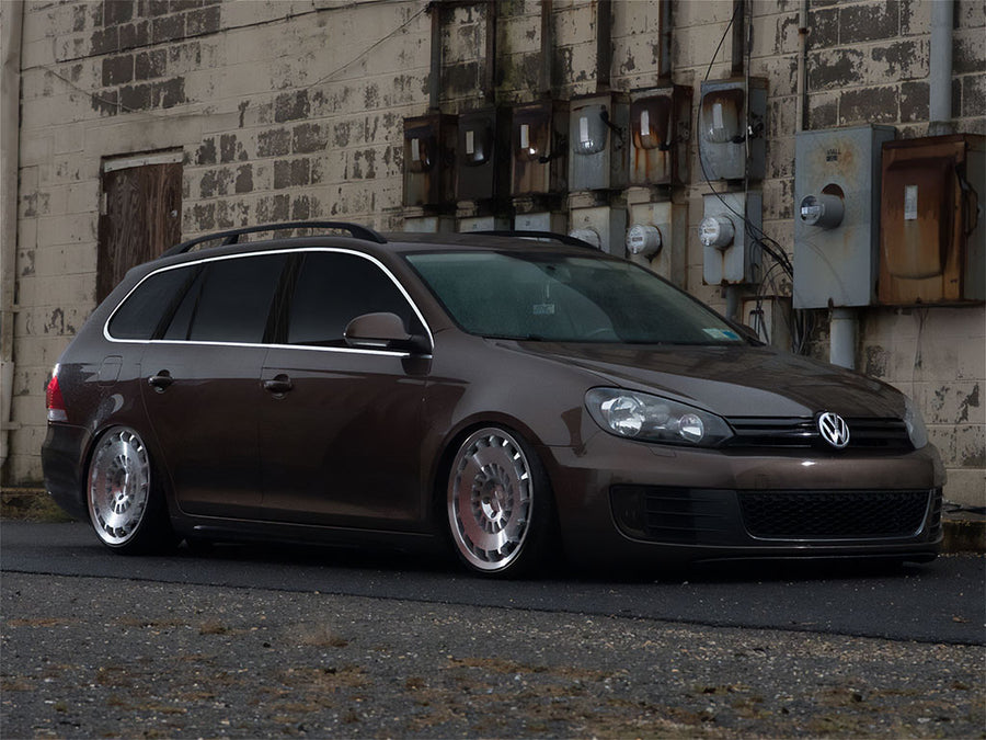 volkswagen jetta 2005.5-2014 (wagon) Brushed Aluminum Black Pillar Trim