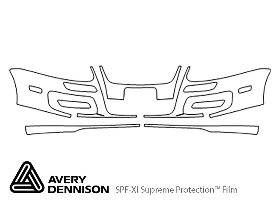 jetta Avery Dennison Clear Bra Bumper Precut PPF Diagram