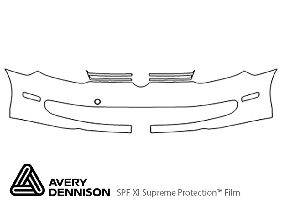 jetta Avery Dennison Clear Bra Bumper Precut PPF Diagram