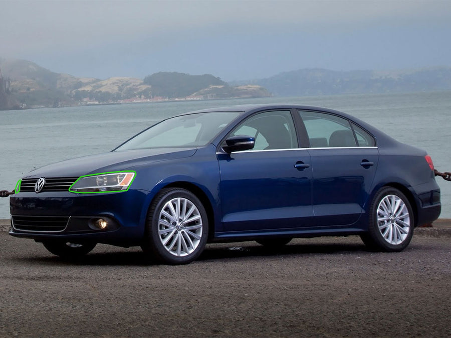 volkswagen jetta 2011-2014 Headlight Protection Installation Location