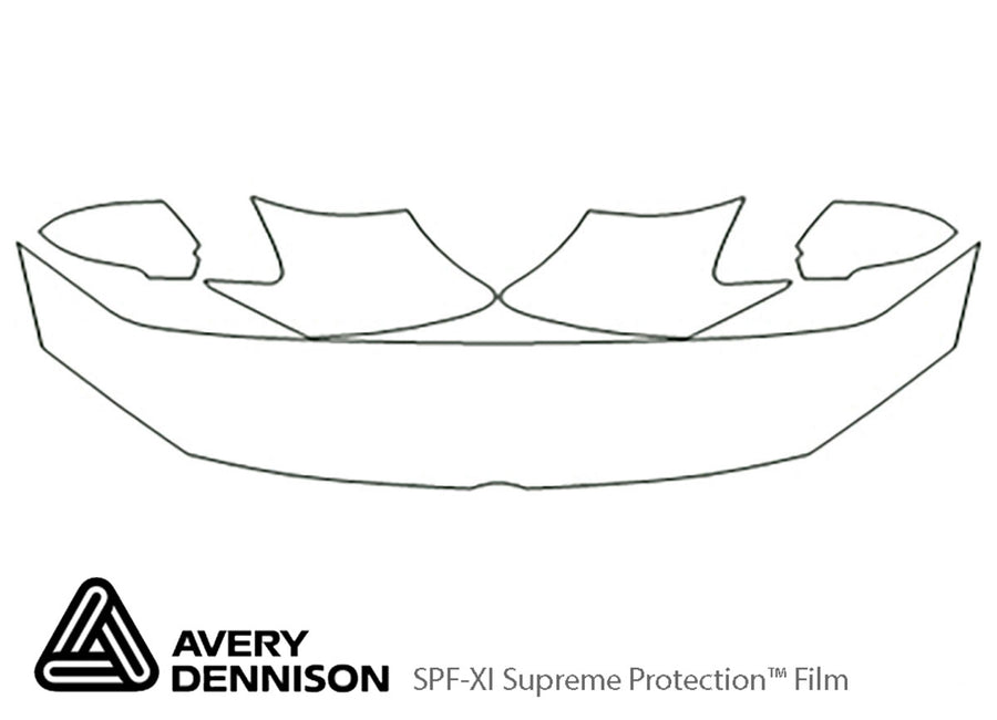 jetta Avery Dennison Clear Bra Hood Precut PPF Diagram