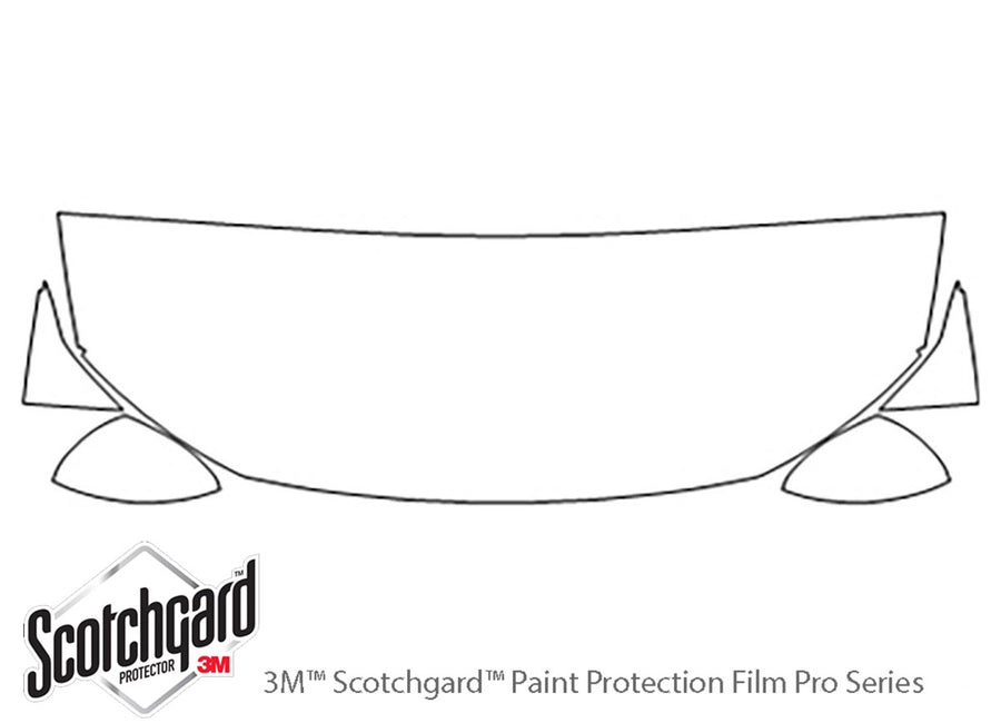jetta 3M Clear Bra Hood Precut PPF Diagram