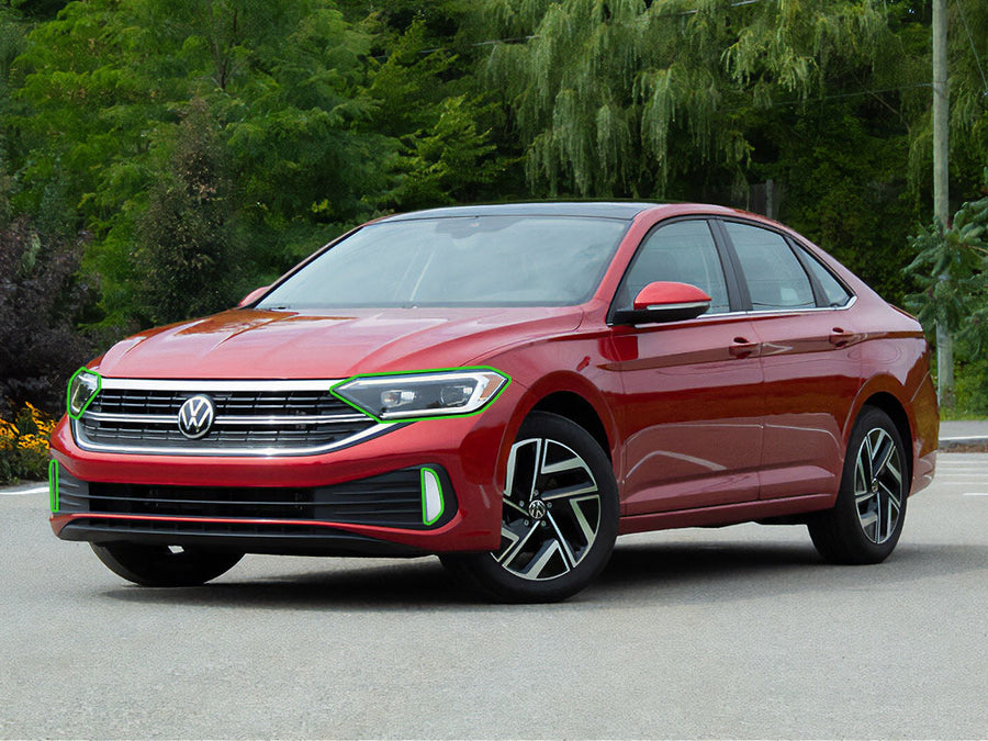 volkswagen jetta 2019-2024 Headlight Protection Installation Location