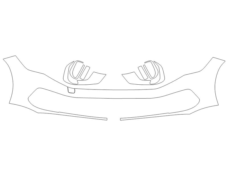 jetta Avery Dennison Clear Bra Bumper Precut PPF Diagram