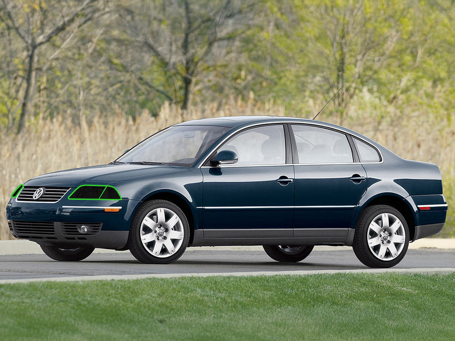 volkswagen passat 1998-2000 Headlight Tint Location