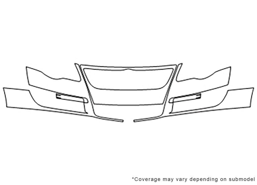 passat Avery Dennison Clear Bra Bumper Precut PPF Diagram
