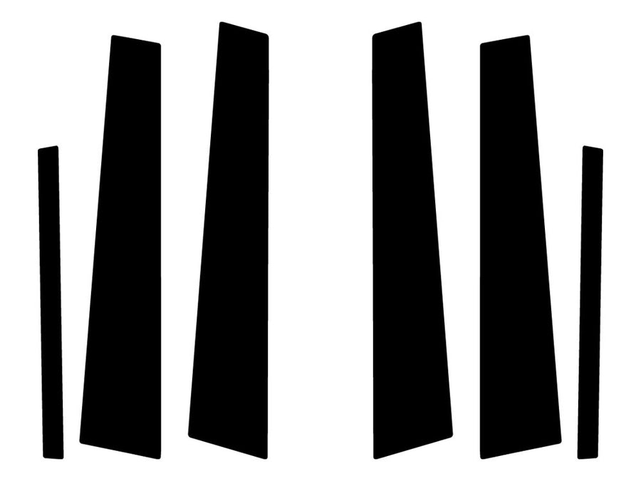 volkswagen passat 2006-2010 (sedan) Gloss Black Pillar Trim