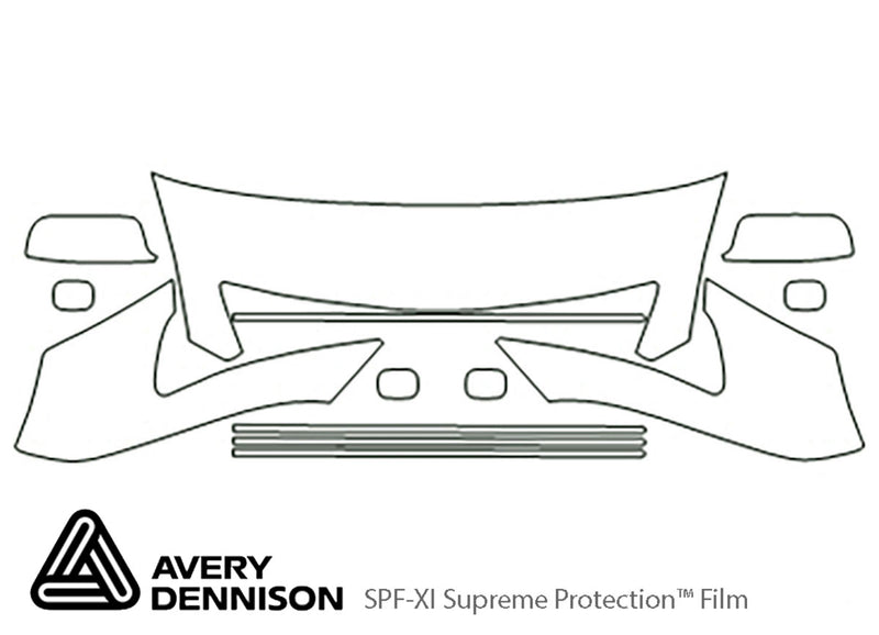 phaeton Avery Dennison Clear Bra Hood Precut PPF Diagram