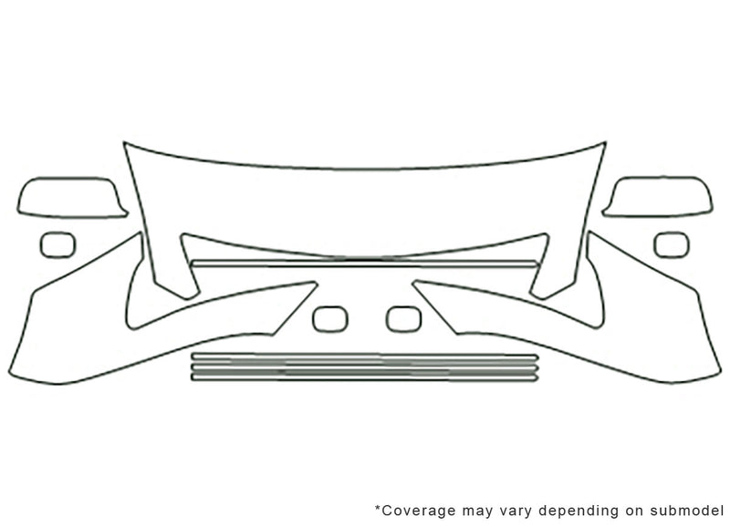 phaeton 3M Clear Bra Hood Precut PPF Diagram