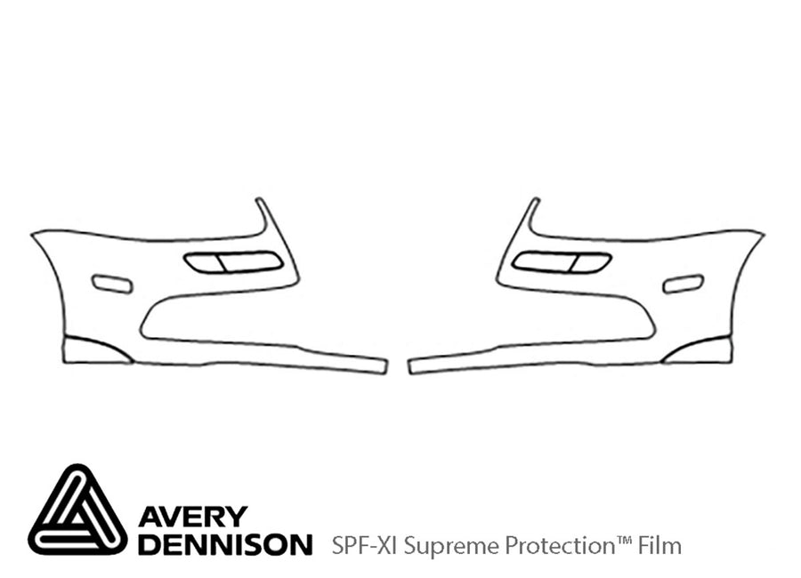r32 Avery Dennison Clear Bra Bumper Precut PPF Diagram