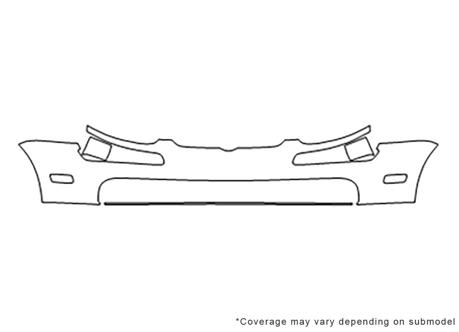 rabbit 3M Clear Bra Bumper Precut PPF Diagram