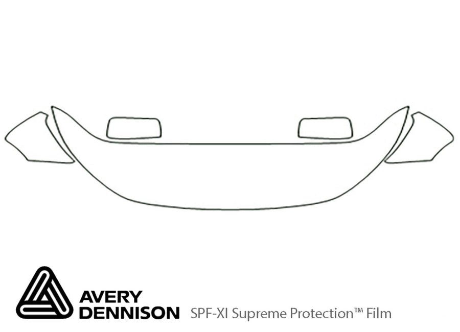 routan Avery Dennison Clear Bra Hood Precut PPF Diagram