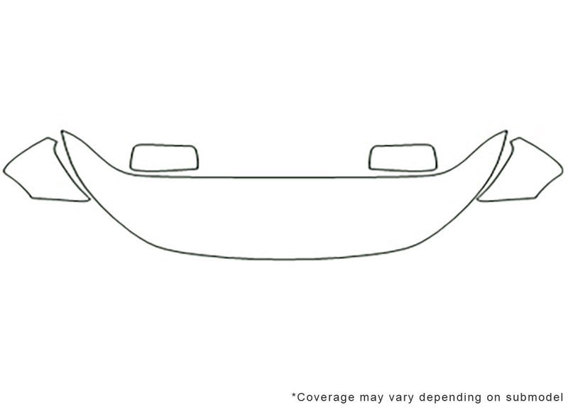 routan 3M Clear Bra Hood Precut PPF Diagram