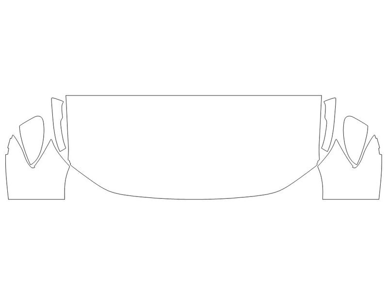 taos 3M Clear Bra Hood Precut PPF Diagram