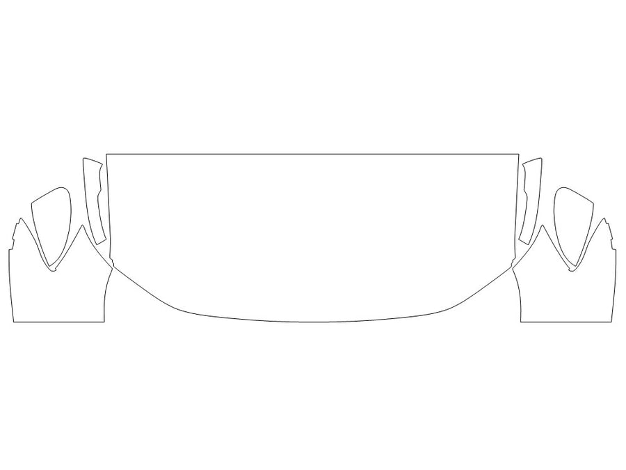 taos 3M Clear Bra Hood Precut PPF Diagram