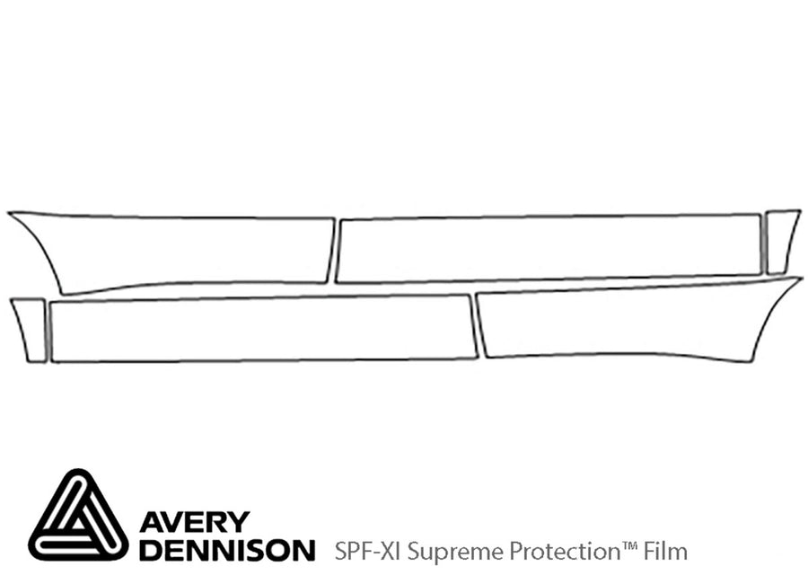 tiguan Avery Dennison Clear Bra Door Cup Precut PPF Diagram