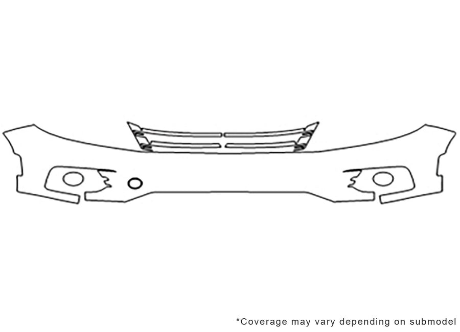 tiguan Avery Dennison Clear Bra Bumper Precut PPF Diagram