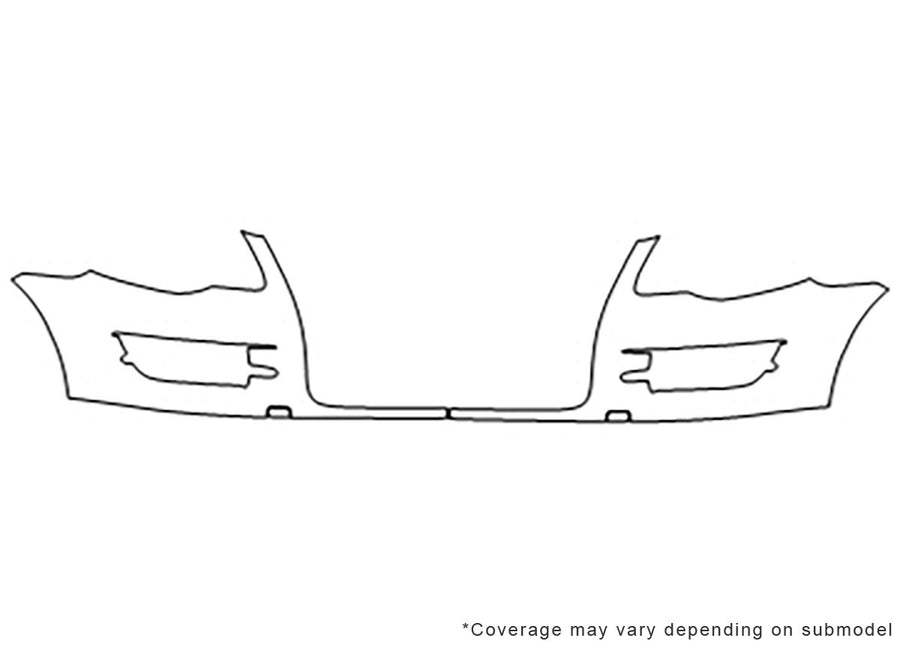 touareg Avery Dennison Clear Bra Bumper Precut PPF Diagram