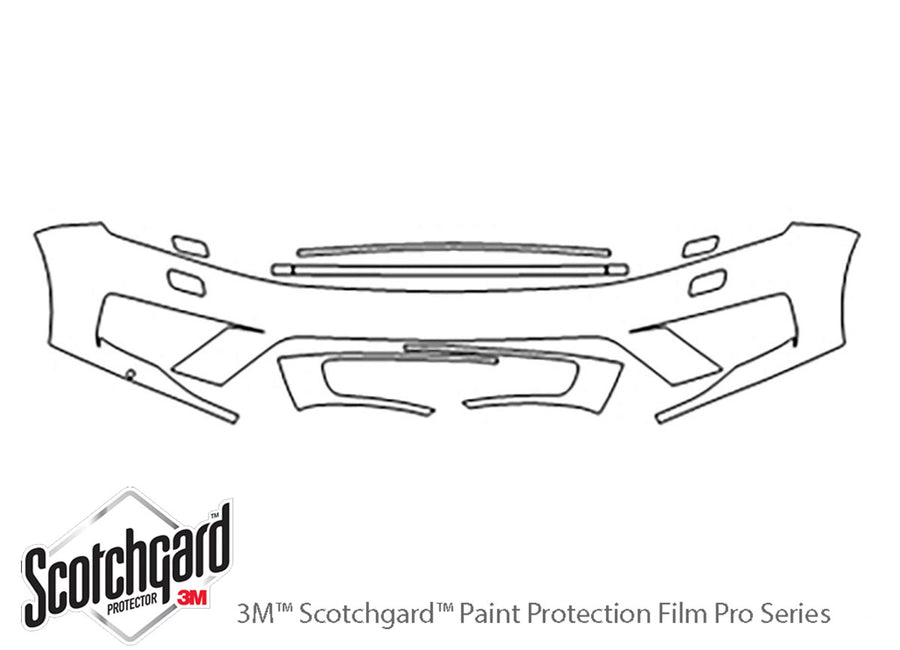 touareg 3M Clear Bra Bumper Precut PPF Diagram