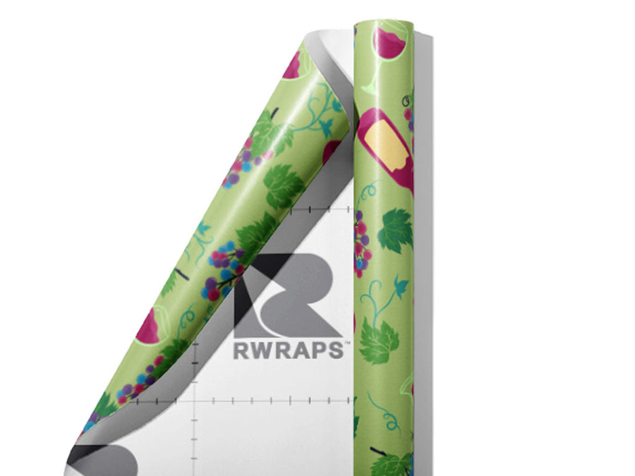 Voluptuous Vineyard Alcohol Wrap Film Sheets~Rwraps Series 914 Voluptuous Vineyard Alcohol Scrolled Sheet~3