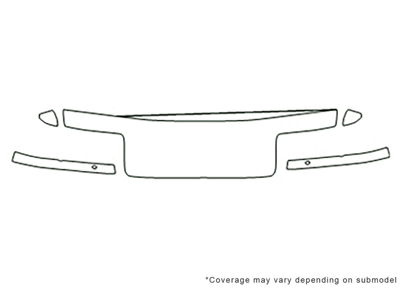 850 3M Clear Bra Hood Precut PPF Diagram