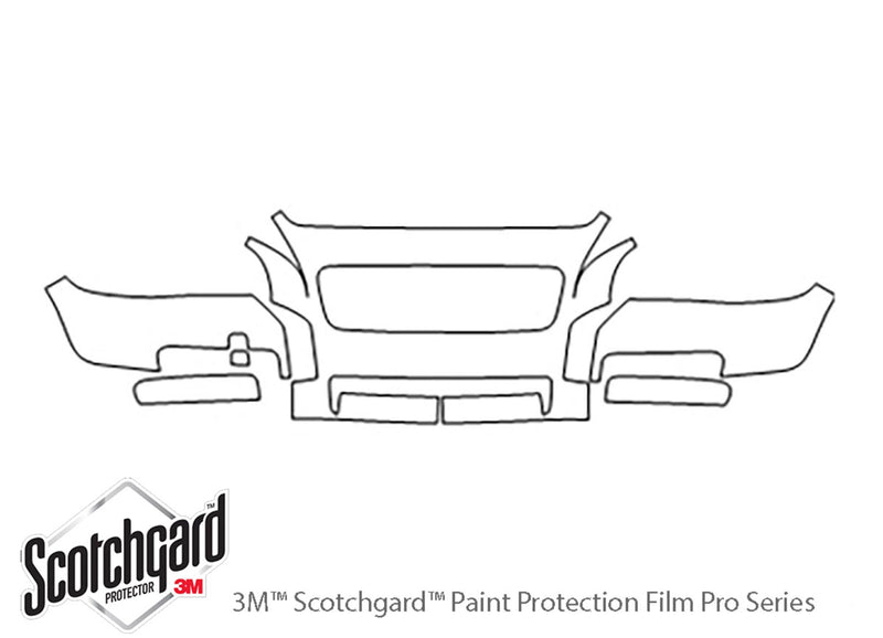 c30 3M Clear Bra Bumper Precut PPF Diagram