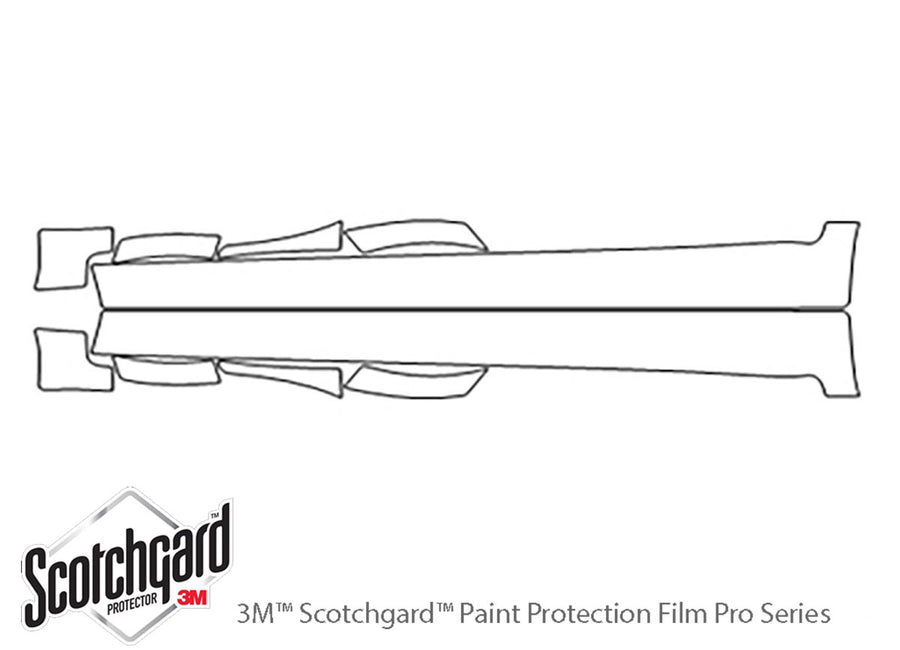c30 3M Clear Bra Door Cup Precut PPF Diagram