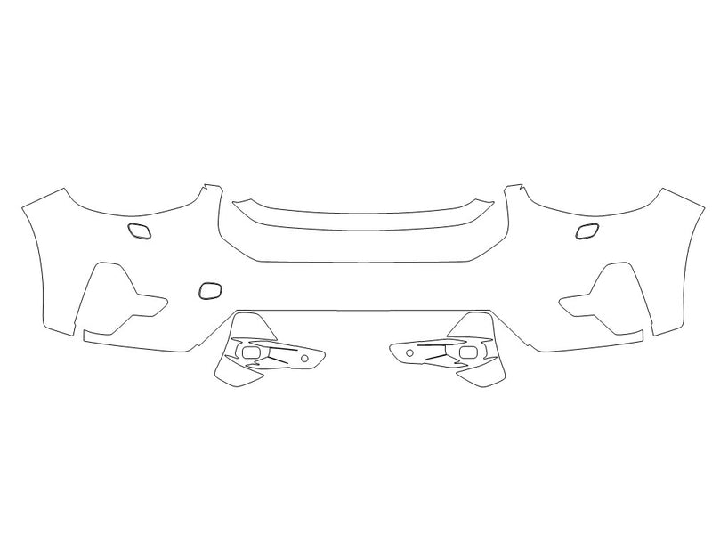 c40 3M Clear Bra Bumper Precut PPF Diagram