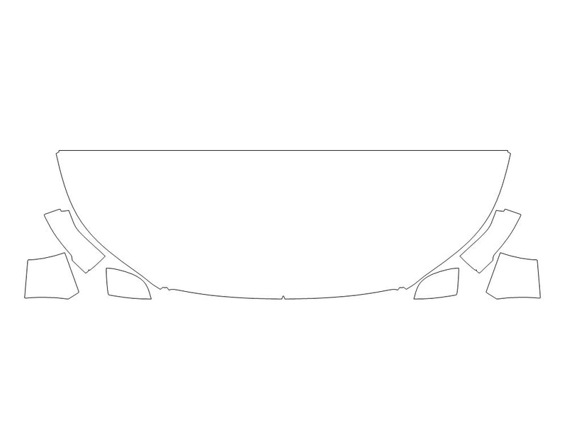 c40 3M Clear Bra Hood Precut PPF Diagram