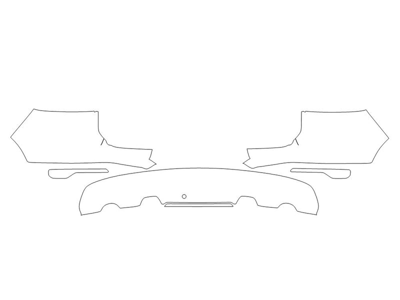 c40 3M Clear Bra Door Cup Precut PPF Diagram