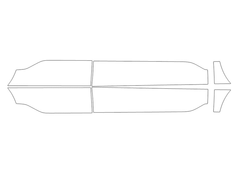 c40 3M Clear Bra Door Cup Precut PPF Diagram